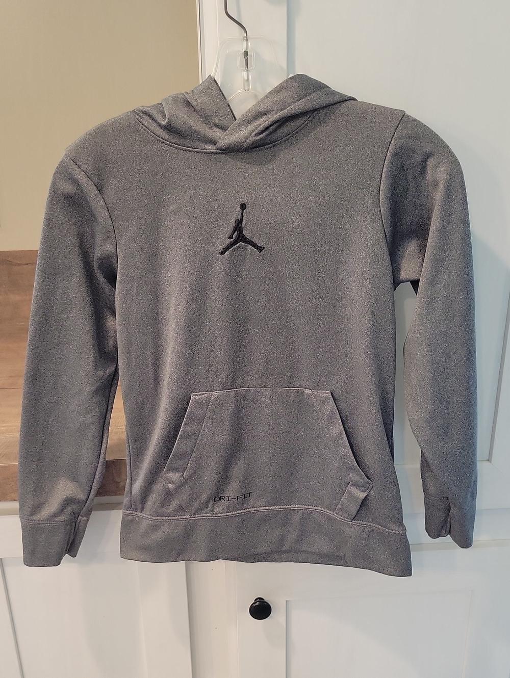 Jordan Gray Boys Pullover Hoodie with Embroidered Jumpman